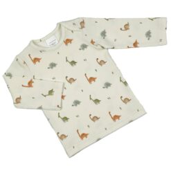 Langarmshirt - dinoparade wollweiß