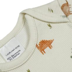 Alternative view of Langarmshirt - dinoparade wollweiß