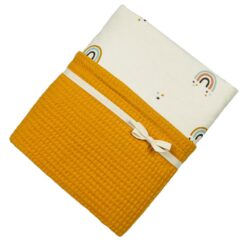 Krabbeldecke - gelb Regenbogen