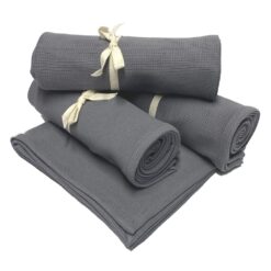 Alternative view of Sommerdecke - Waffeljersey steingrau